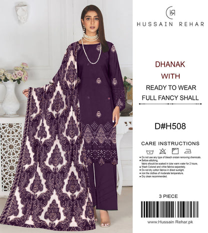 bhank 3pc emb by husain rehar