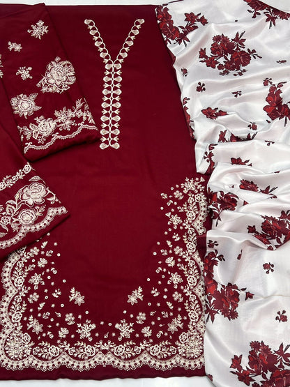 dhank emb suit by zara shah jahan