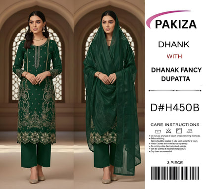 pakiza emb 3pc with fancy dupta