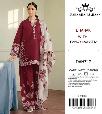 dhank emb suit by zara shah jahan