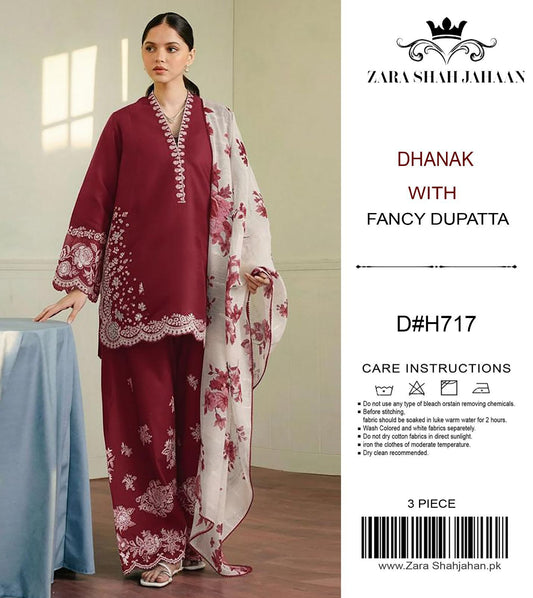 dhank emb suit by zara shah jahan